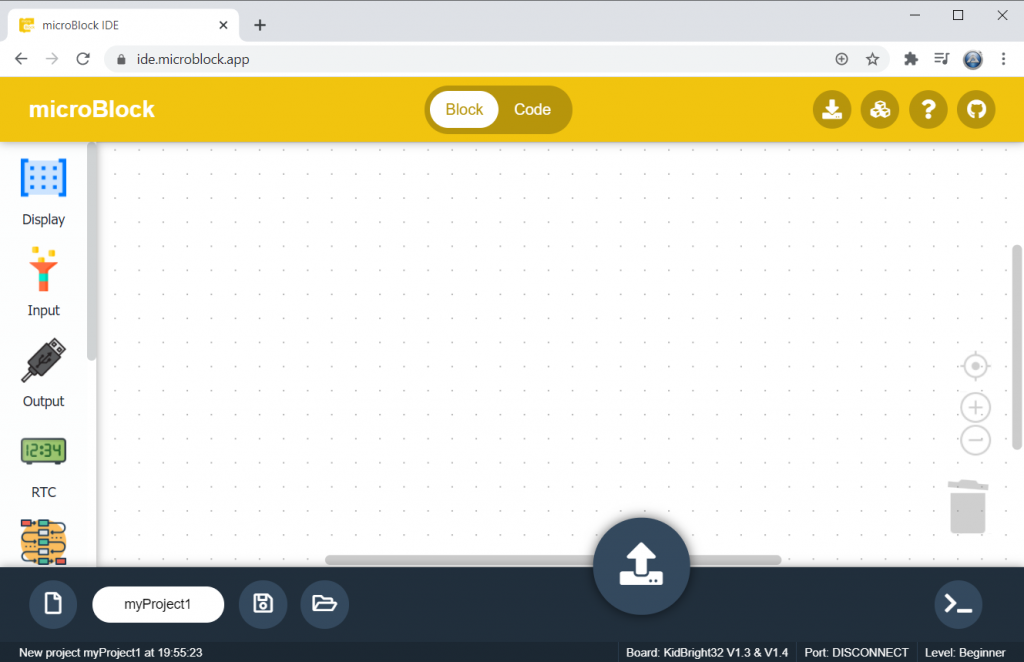 เริ่มต้นใช้งาน microBlock IDE เวอร์ชั่นเว็บ - microBlock IDE