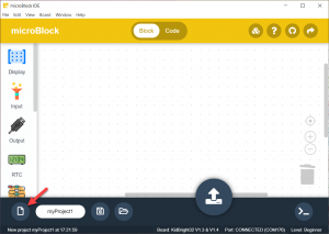 ทำเครื่องจ่ายน้ำอัตโนมัติด้วย KidBright32 - microBlock IDE